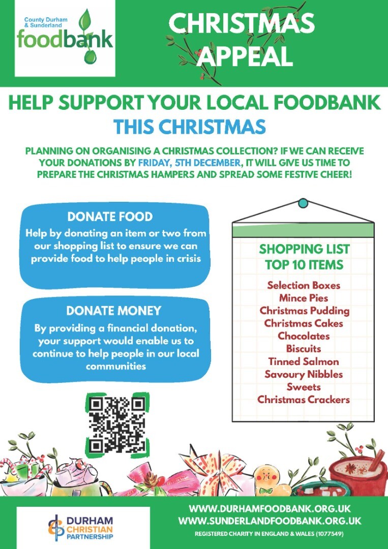 County Durham and Sunderland Foodbank Christmas Appeal